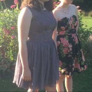 Purple Lace Homecoming Dress